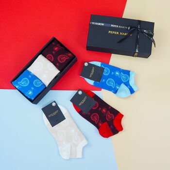 Paisley Women’s Trainer Socks Gift Box, 3 of 6