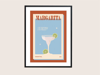 Retro Margarita Cocktail Print, 4 of 5