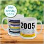 Personalised 20th Birthday Gift Mug Of Music 2005, thumbnail 1 of 6