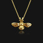 18k Gold Plated Bumble Bee Pendant Necklace, thumbnail 2 of 7