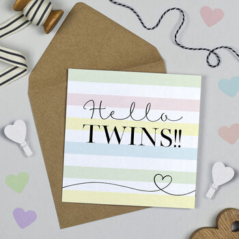 Hello Baby Twins Card, 2 of 2