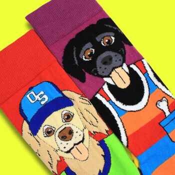 United Oddsocks Go Mutts! Men's Gift Box Set, 3 of 3