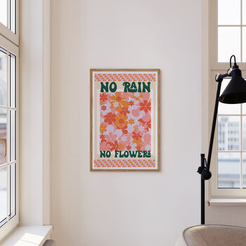 No Rain No Flowers Print, 2 of 2