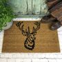 Pair Of Proud Stag Coir Doormats, thumbnail 1 of 3