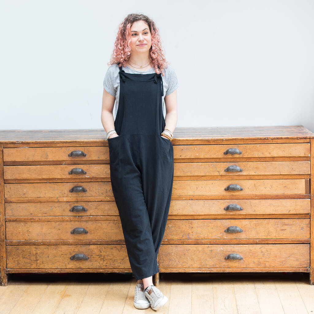 Slouchy Cotton Dungarees, 1 of 5