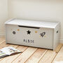 Personalised Large Grey Space Toy Box, thumbnail 4 of 4