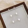 Saskia White Ivory Pearl Drop Ball Gift Earrings, thumbnail 4 of 4