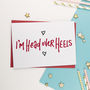 Valentines 'Head Over Heels' Card, thumbnail 2 of 2