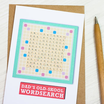 Personalised Dad Wordsearch Card, 2 of 3
