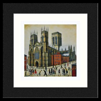 Framed 'York Minster' Print. Lowry Style, 2 of 4