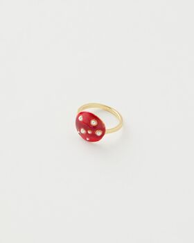 Fable Enamel Mushroom Ring, 2 of 6