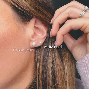 Petite Sterling Silver Fresh Water Pearl Bridesmaid Earrings, 4 of 7
