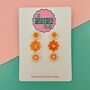 Daisy Chain Flower Earrings *More Colours Available*, thumbnail 3 of 4