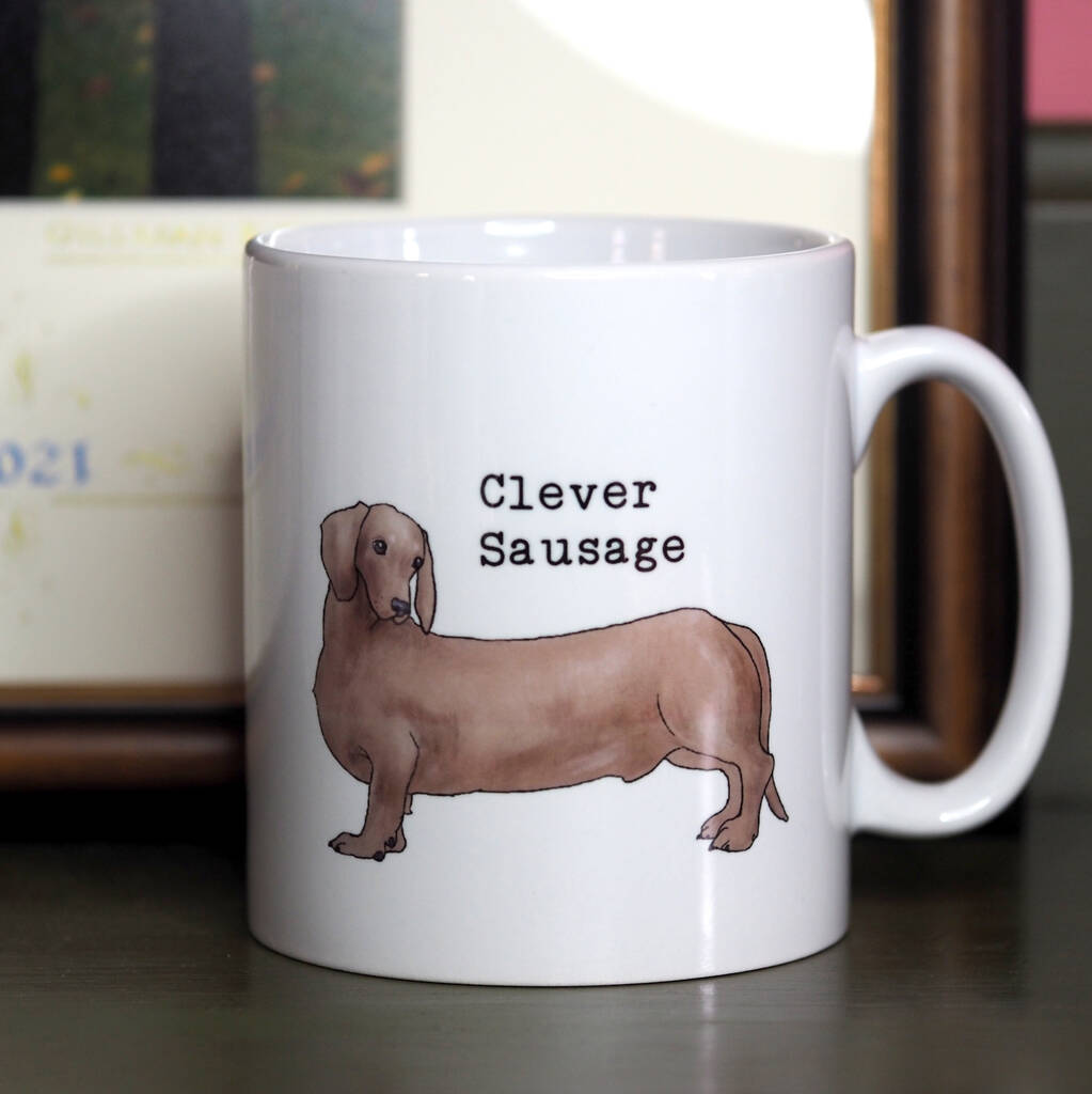 'Clever Sausage' Dachshund Mug Graduation Gift, 1 of 4