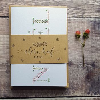 'Noël' Hand Lettered Christmas Card, 5 of 5