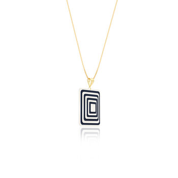 Matching Earrings And Necklace Set | White And Navy, 5 of 10