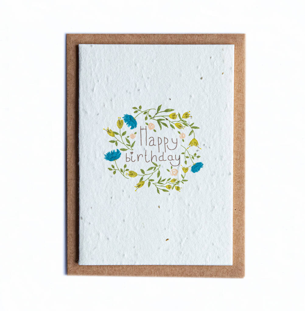 Plantable Seed Paper Greeting Cards Birthday Mix 6pk, 1 of 3