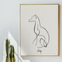 Italian Greyhound Personalised Wall Art, thumbnail 1 of 10