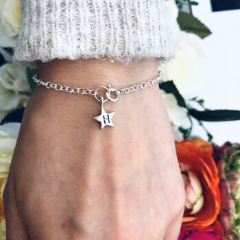 Personalised Thank You Teacher Initial Star Bracelet, 3 of 10