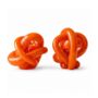 Clear Handblown Glass Knot Sculpture Set Of Two, thumbnail 5 of 12