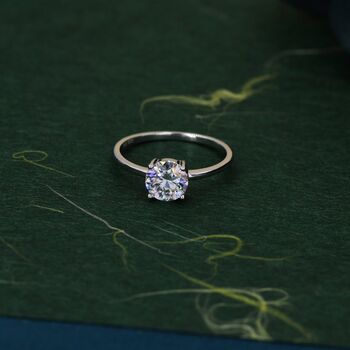 Eight Tenths Of A Carat Moissanite Classic Ring, 6 of 12