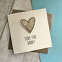 Love You Dad/Daddy Glitter Heart Birthday/Father's Card, thumbnail 3 of 4