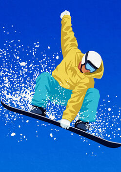 Personalised Snowboard Cliff Jump Poster, 4 of 7