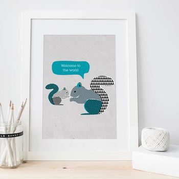 Personalised New Baby Boy Print, 2 of 2