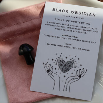 Obsidian Mushroom – Protective And Grounding Crystal, 2 of 5