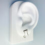 Sterling Silver Double Chain Loop Stud Earrings, thumbnail 3 of 6