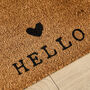 Hello Heart Natural Coir Door Mat, thumbnail 3 of 4