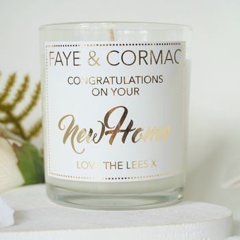 Personalised New Home Scented Candle Gift, 2 of 3