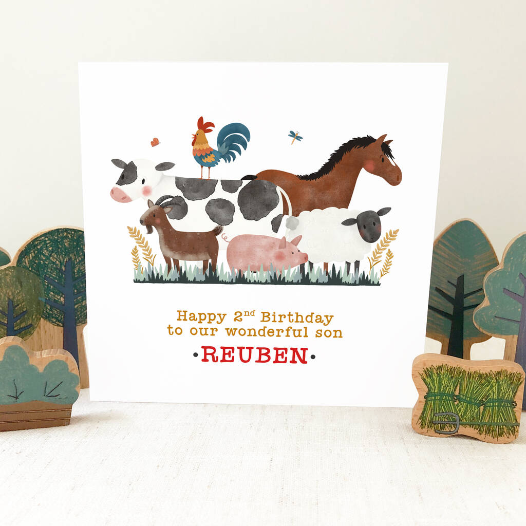 Personalised On The Farm Birthday Card, 1 of 2