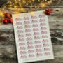 Made In Santas Workshop Christmas Sticker Sheet, thumbnail 1 of 3