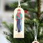 Personalised Winter Mouse Christmas Decoration, thumbnail 1 of 3