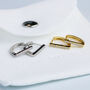 Sterling Silver Crystal Bar Huggie Hoop Earrings, thumbnail 7 of 7
