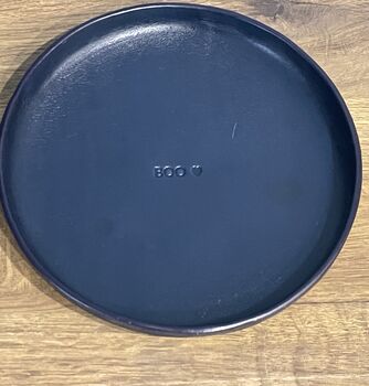 Personalised Dark Blue Round Leather Accessory Tray, 2 of 7