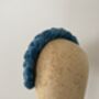 Teal Velvet Padded Braided Headband 'Clara', thumbnail 5 of 10