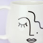 G Decor Large Mug With Abstract Face Design, thumbnail 5 of 5