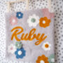 Personalised Daisy Floral Punchneedle Wall Art, thumbnail 4 of 4