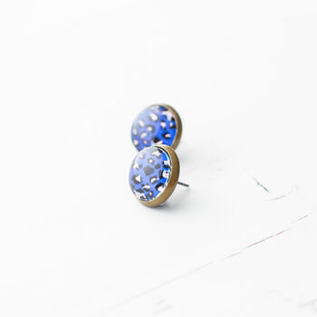 Blue Leopard Pattern Earrings, 9 of 10