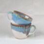 Turquoise Set Of Two Porcelain Tea Cup With Saucer, thumbnail 5 of 9