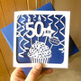 Personalised Cupcake 50th Birthday Card, thumbnail 3 of 4