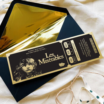 Personalised Gold Or Silver Theatre Ticket Keepsake, 11 of 12