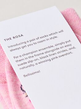The Rosa – Luxury Cycling Themed Socks, 8 of 8