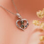 Rottweiler Sterling Silver Heart Necklace Personalised Gift, thumbnail 1 of 7