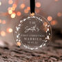 First Christmas Married Bauble Personalised Couple Gift, thumbnail 4 of 10