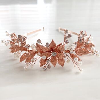 Rose Gold Bridal Headpiece, 5 of 5