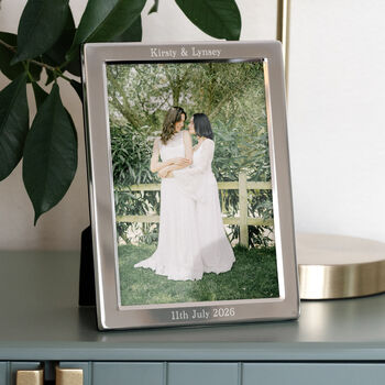 Personalised Classic Silver Plated Picture Frame, 4 of 9