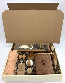 Signature Kitty Cat Natural Gift Box Handcrafted Eco Friendly Toys And Accessories For Your Feline Friend, 4 of 8